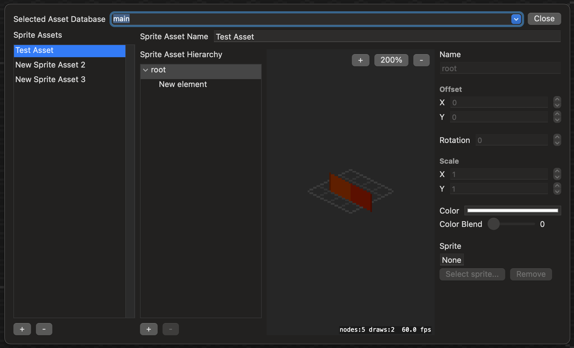 Sprite Asset Editor